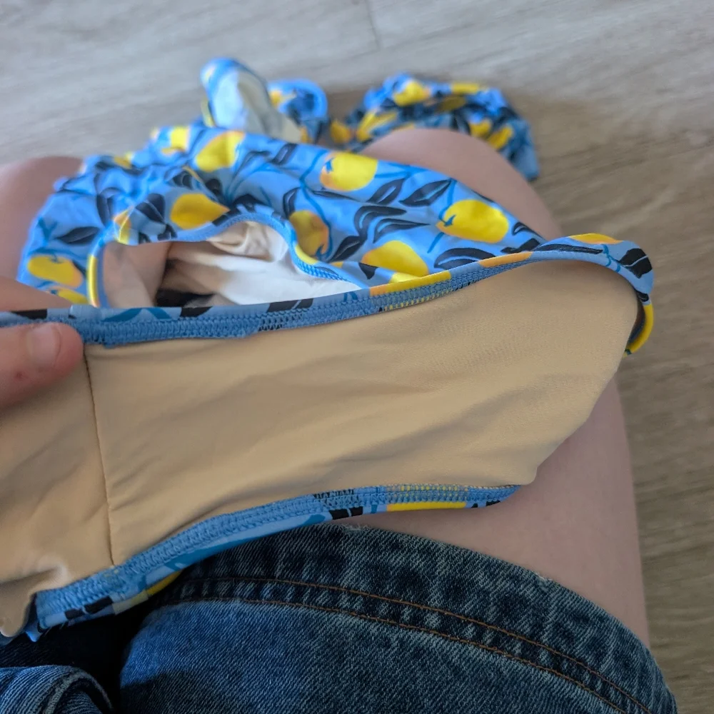 DVF x Summersalt Blue and Yellow Lemon Print Swimsuit - Picture 6 of 6